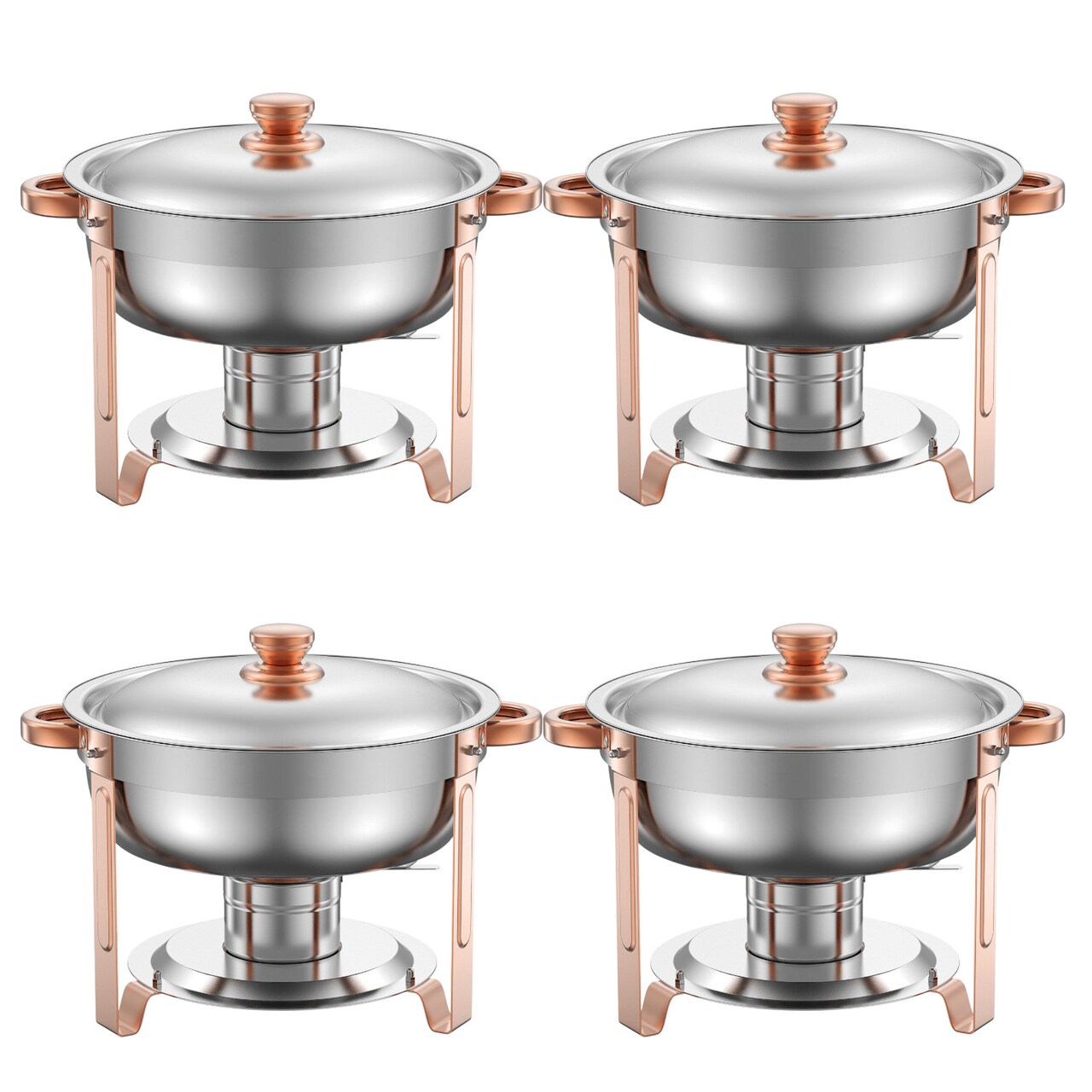 5 Qt Chafing Dish Buffet Set, Catering Warmer with Pans and Stand